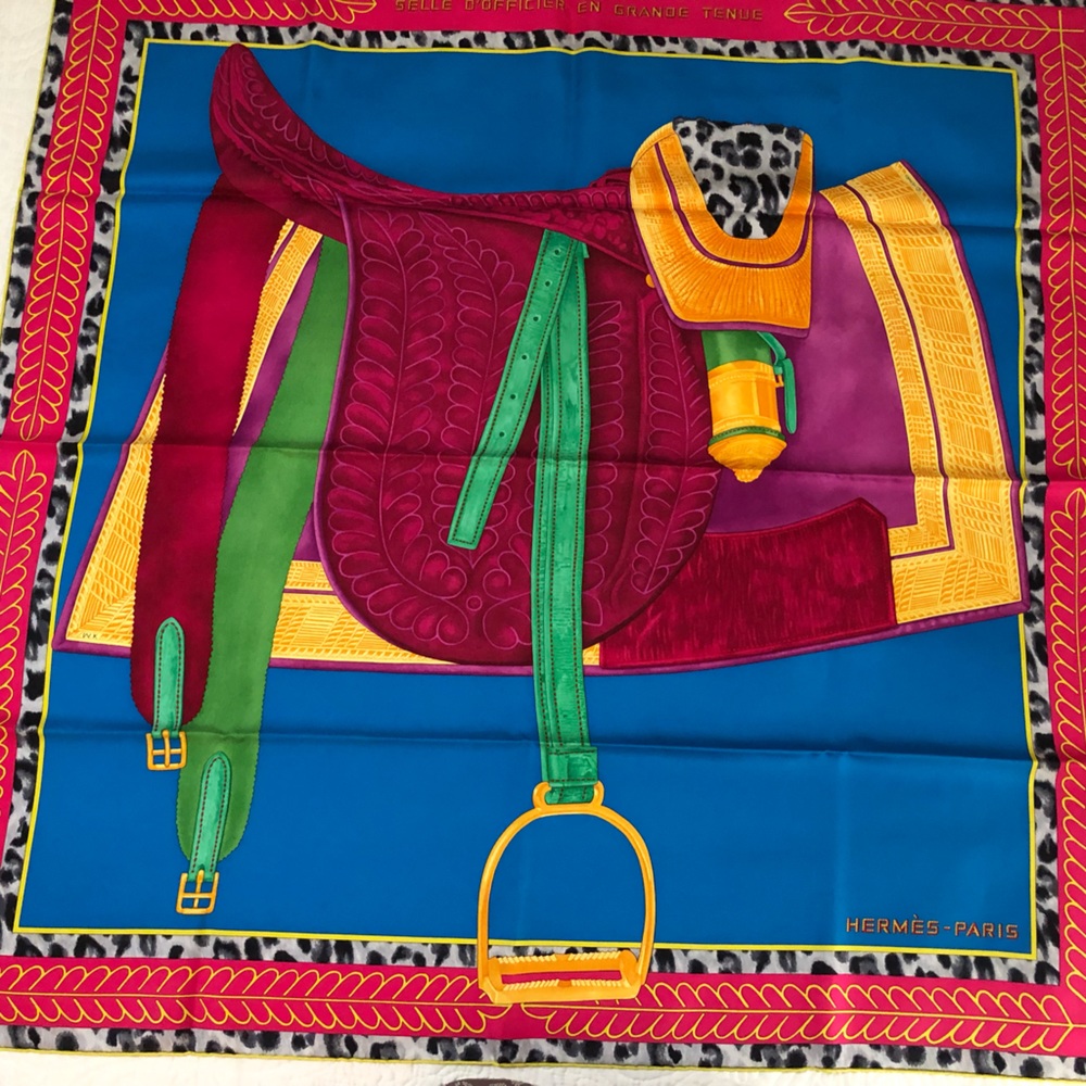 Authentic Hermes silk scarf